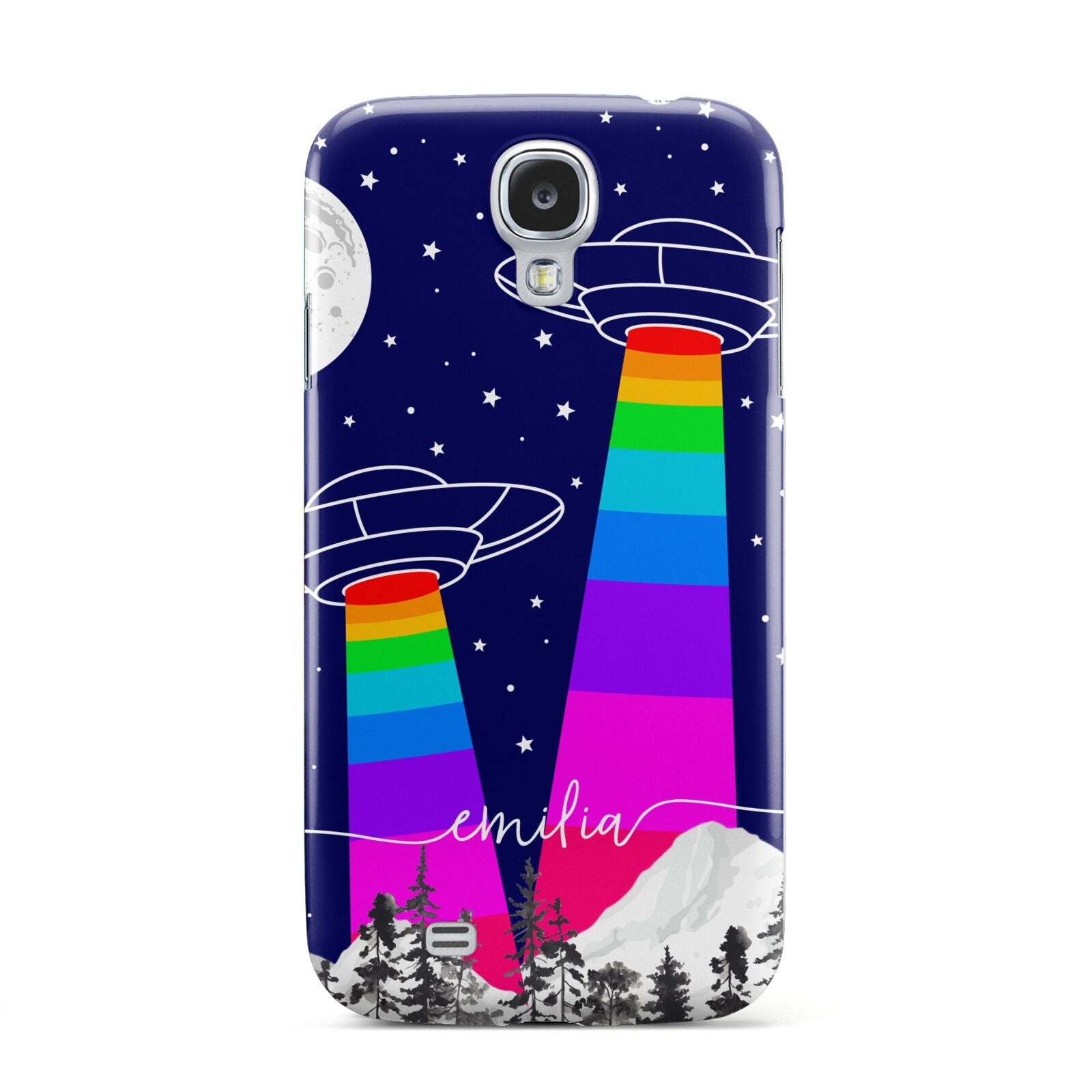 UFO Forest Scene Personalised Name Samsung Galaxy S4 Case