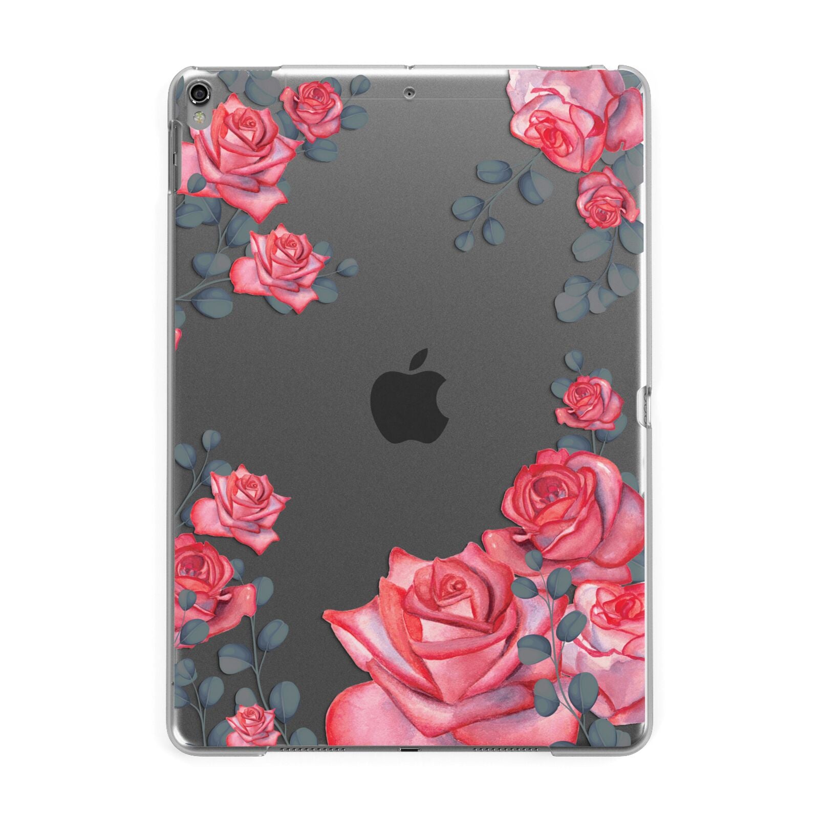 Valentine Floral Apple iPad Grey Case