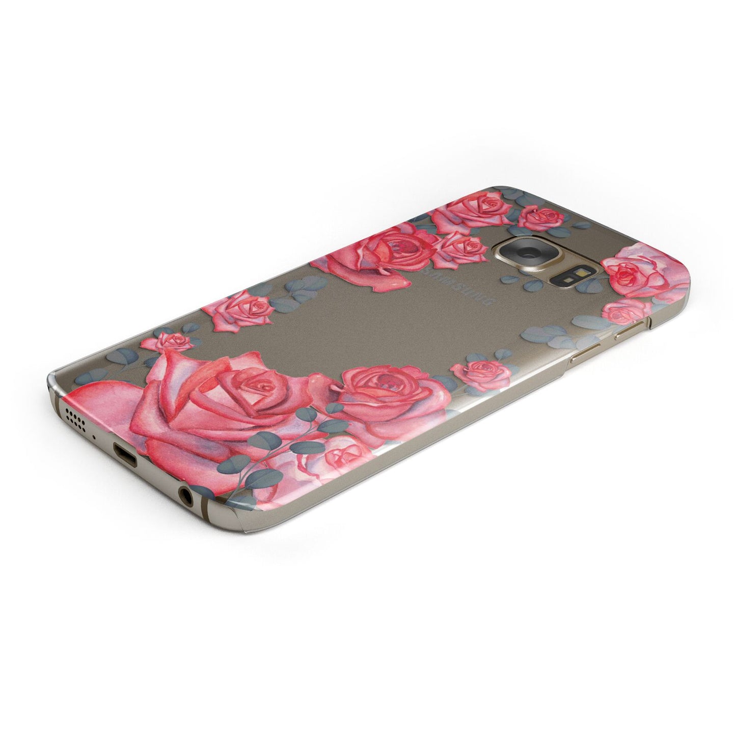 Valentine Floral Protective Samsung Galaxy Case Angled Image