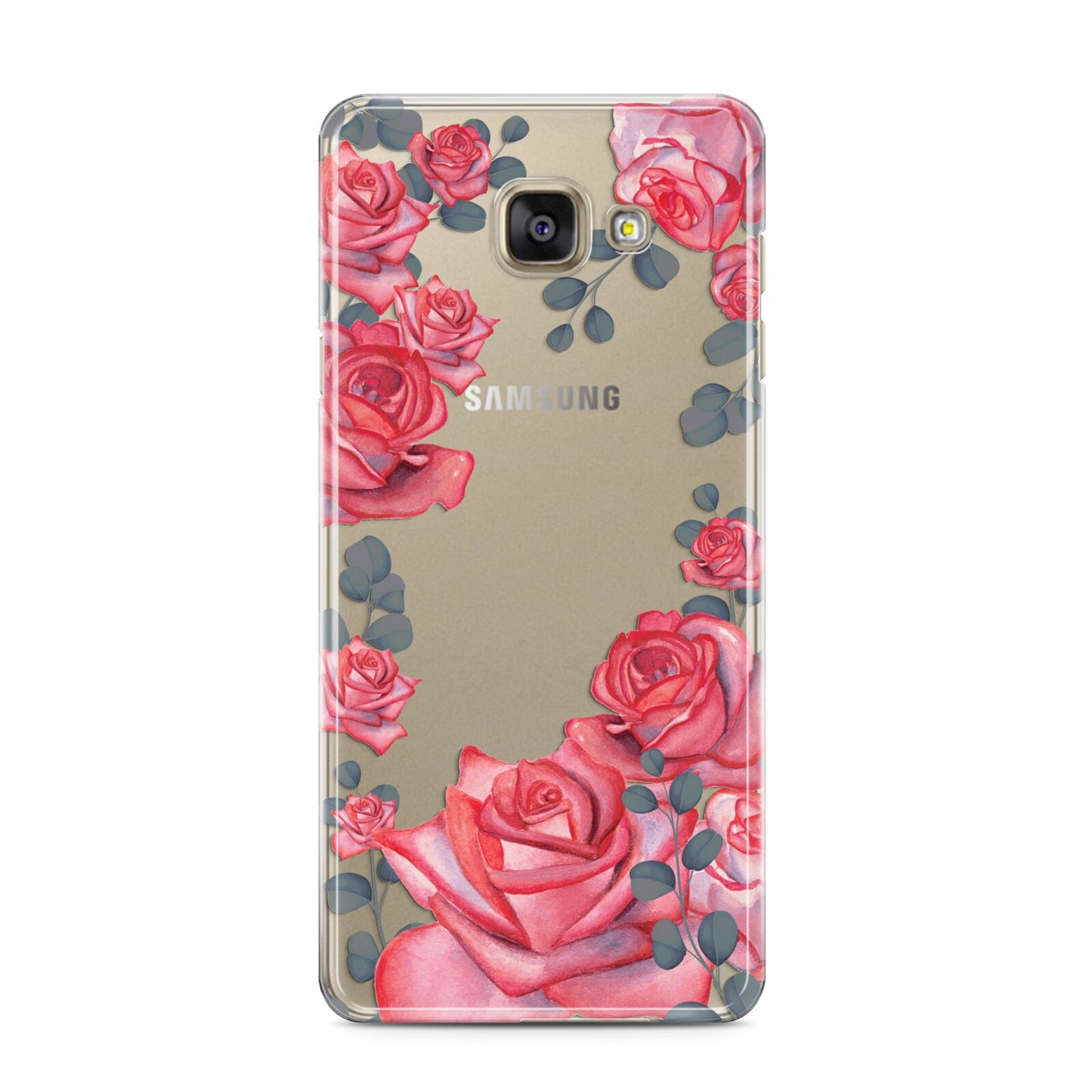 Valentine Floral Samsung Galaxy A3 2016 Case on gold phone