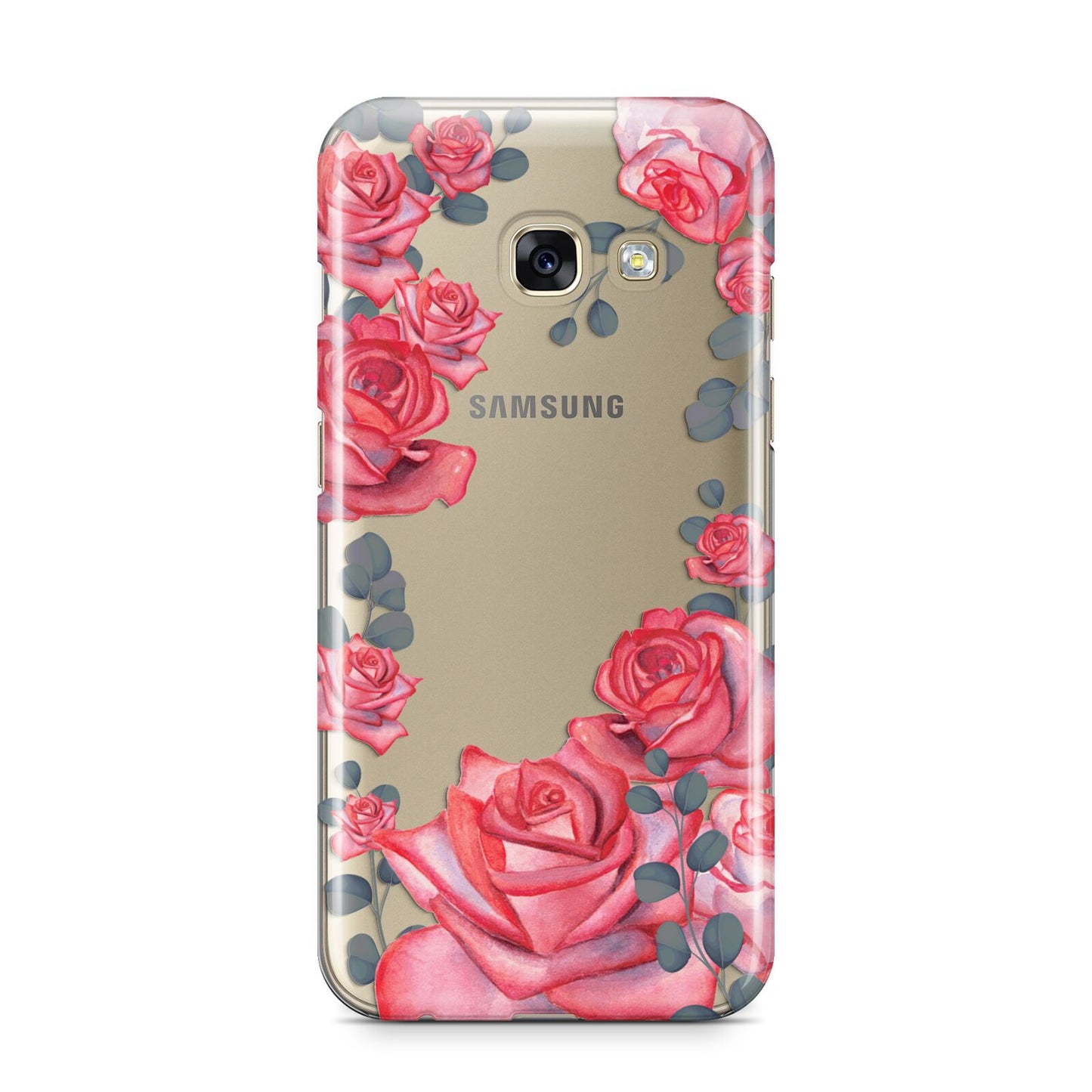 Valentine Floral Samsung Galaxy A3 2017 Case on gold phone