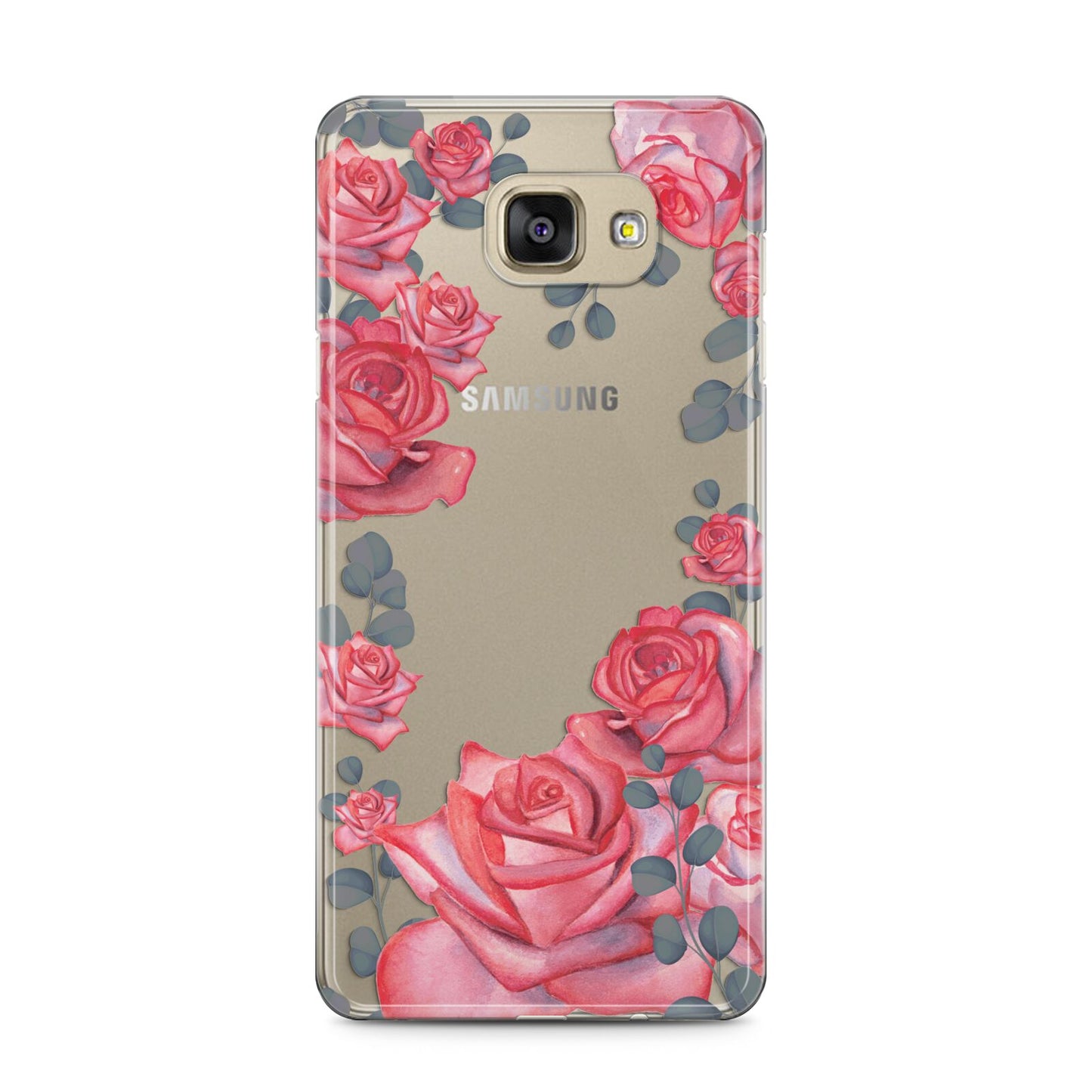 Valentine Floral Samsung Galaxy A5 2016 Case on gold phone