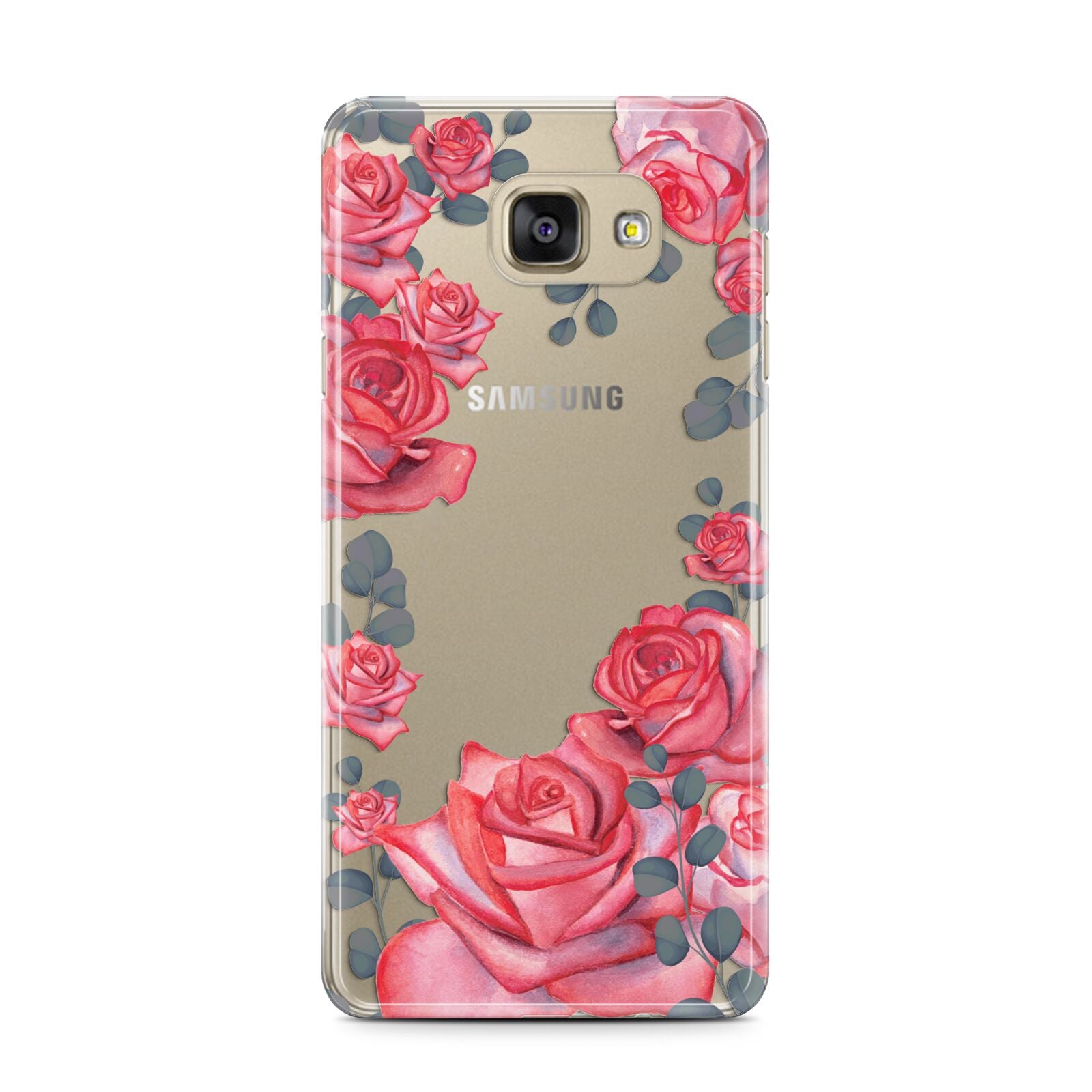 Valentine Floral Samsung Galaxy A7 2016 Case on gold phone