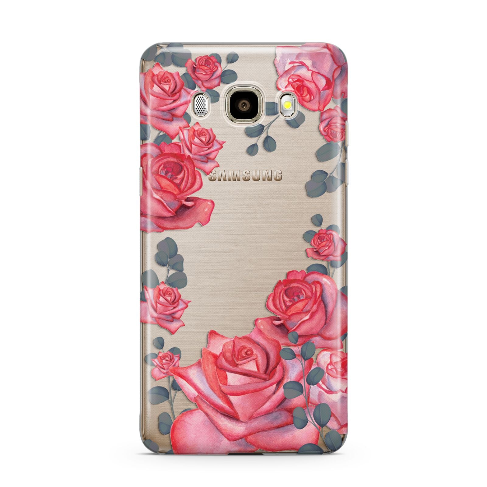 Valentine Floral Samsung Galaxy J7 2016 Case on gold phone