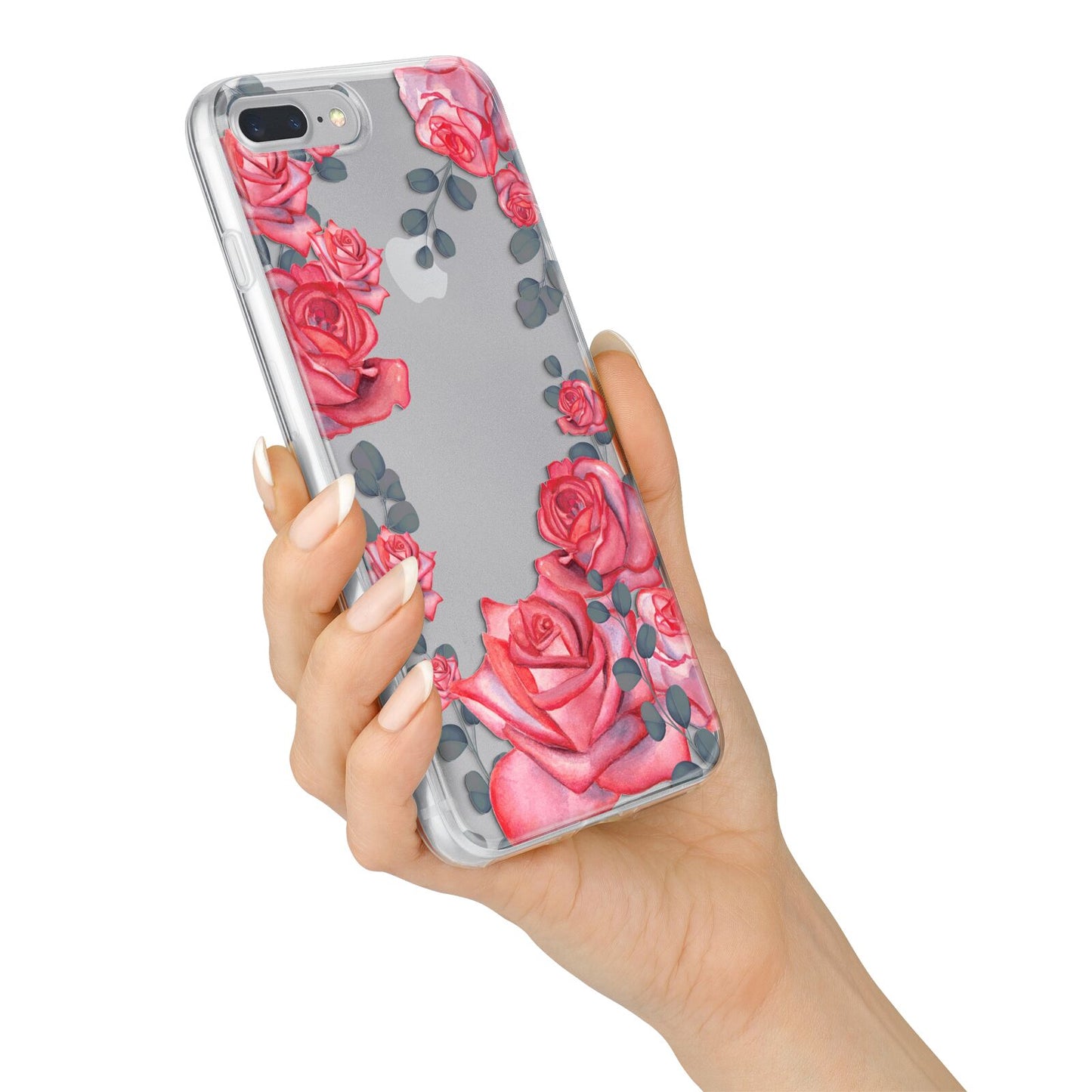 Valentine Floral iPhone 7 Plus Bumper Case on Silver iPhone Alternative Image