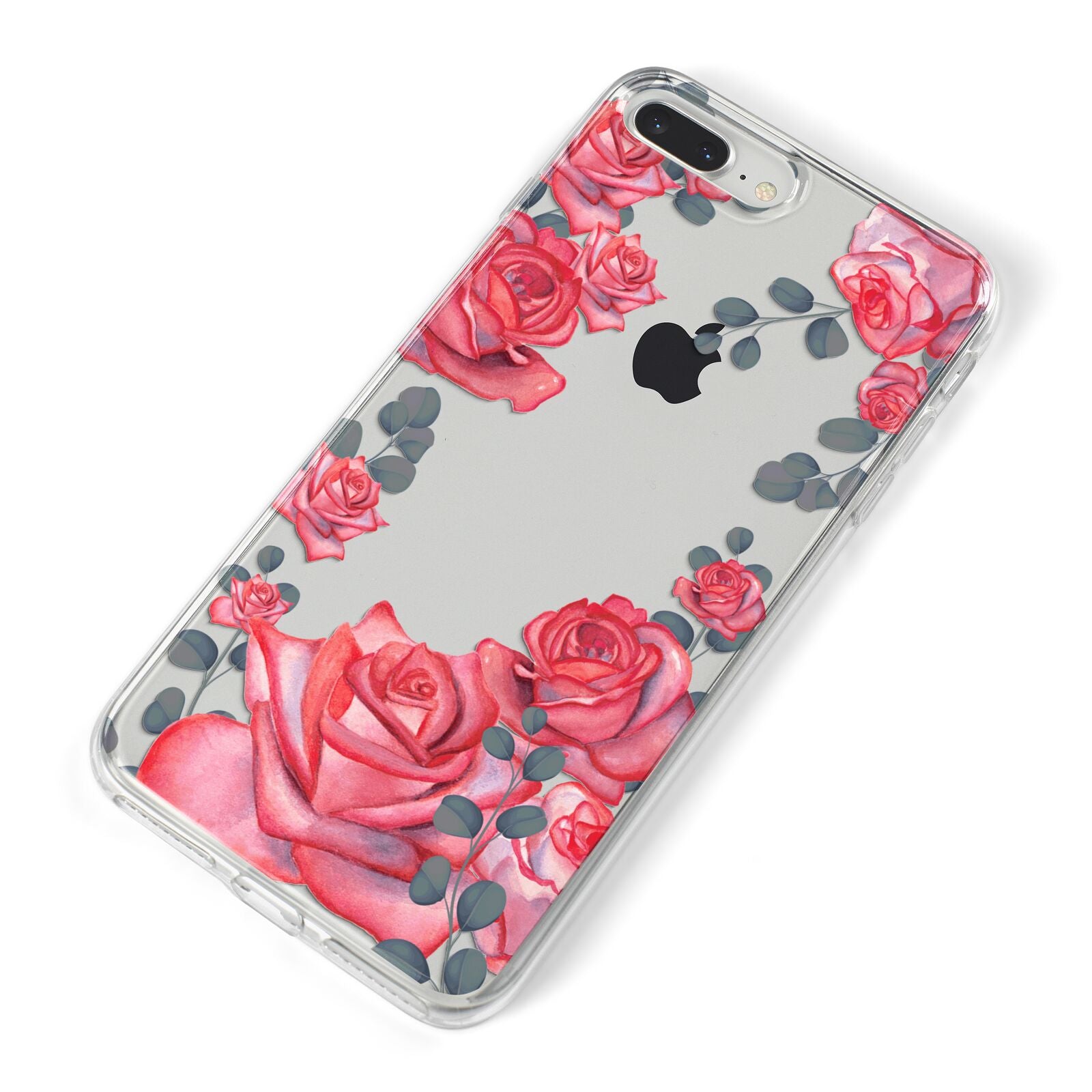 Valentine Floral iPhone 8 Plus Bumper Case on Silver iPhone Alternative Image