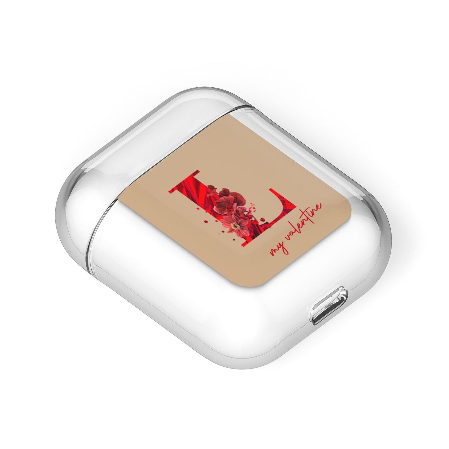 Valentine Monogram AirPods Case Laid Flat