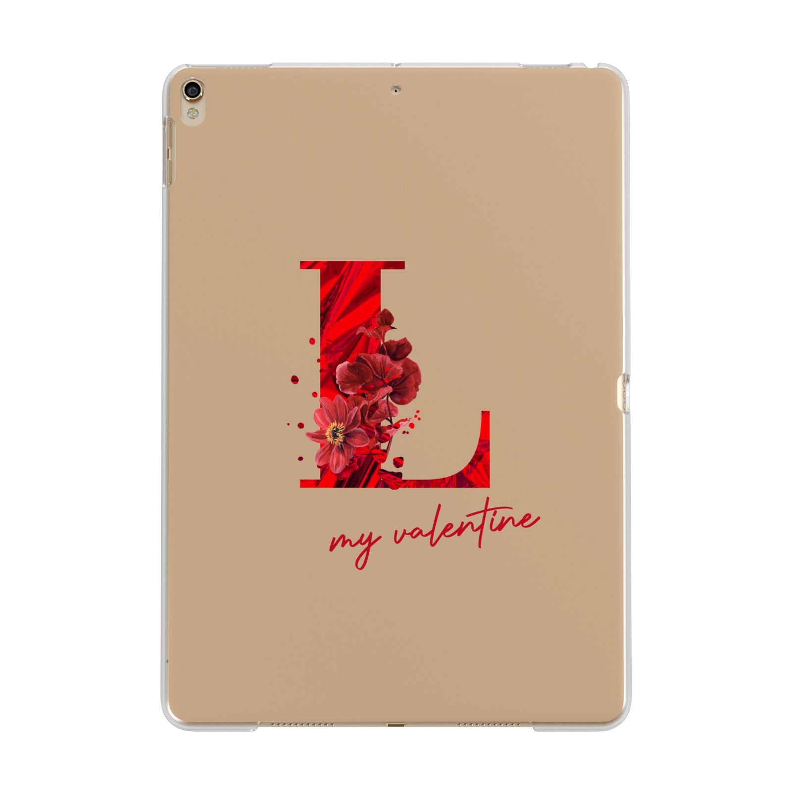 Valentine Monogram Apple iPad Gold Case