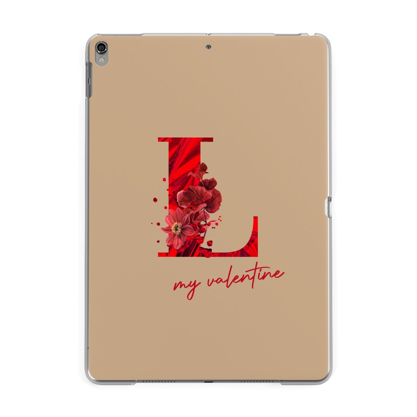 Valentine Monogram Apple iPad Grey Case