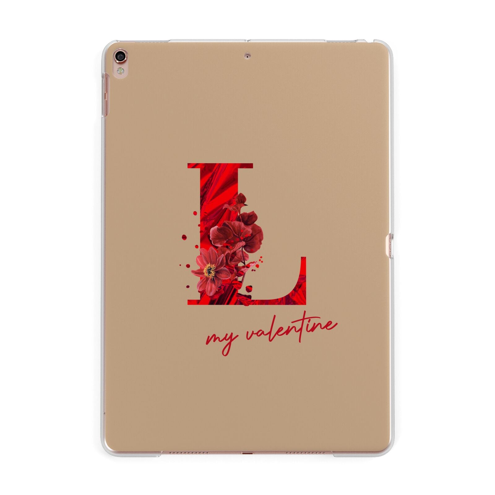 Valentine Monogram Apple iPad Rose Gold Case