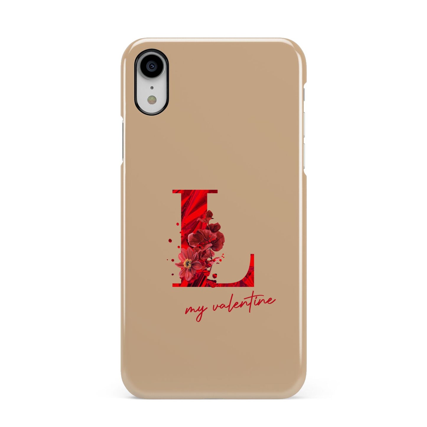 Valentine Monogram Apple iPhone XR White 3D Snap Case