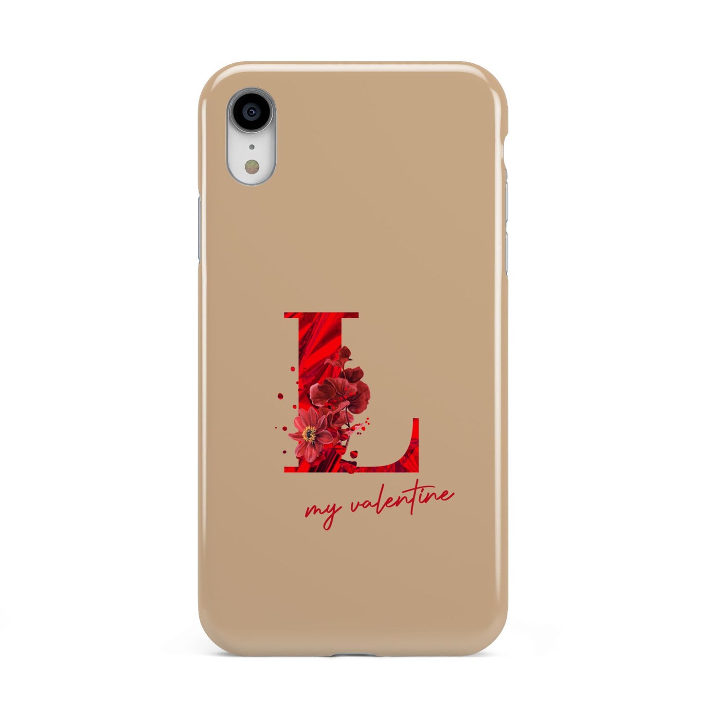 Valentine Monogram Apple iPhone XR White 3D Tough Case