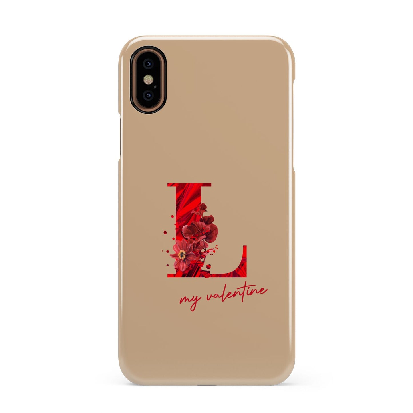 Valentine Monogram Apple iPhone XS 3D Snap Case