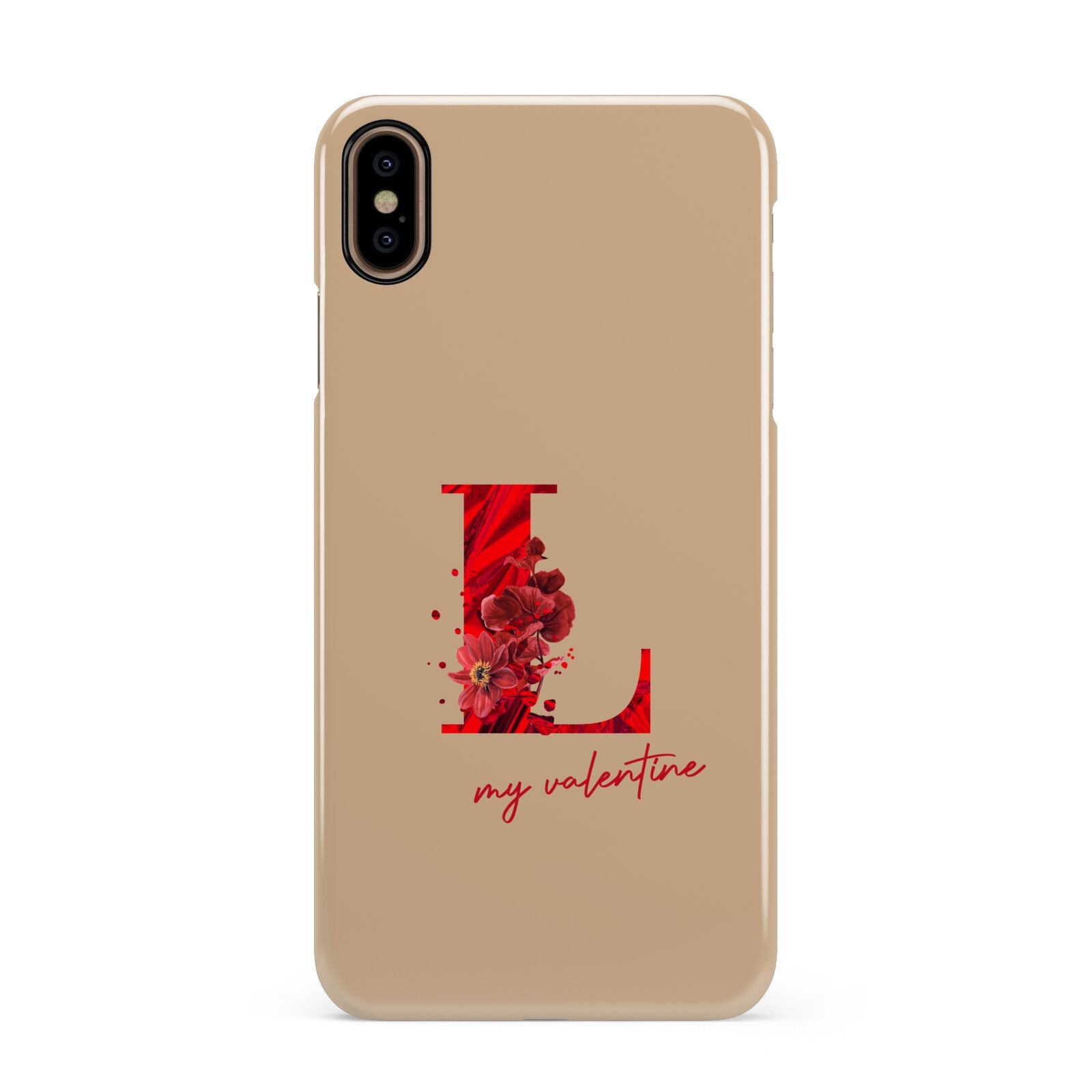 Valentine Monogram Apple iPhone Xs Max 3D Snap Case