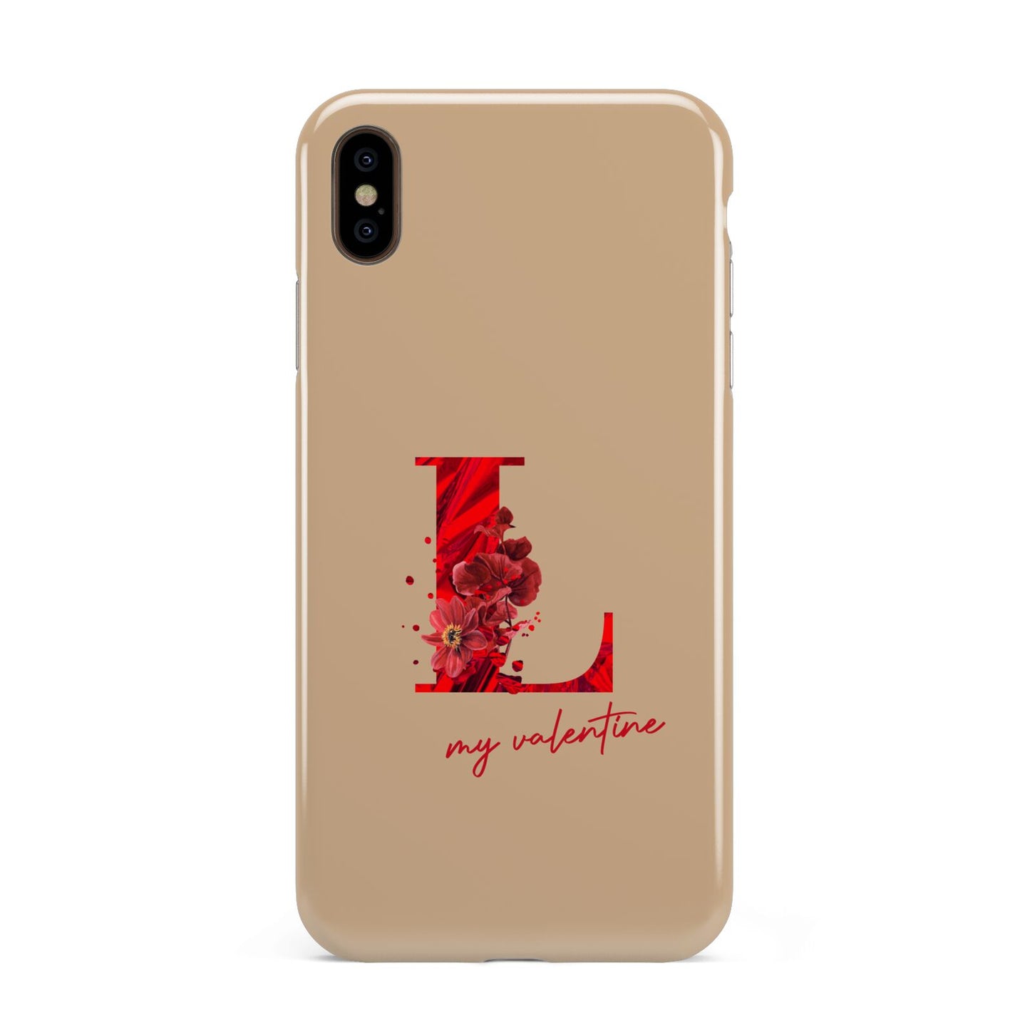 Valentine Monogram Apple iPhone Xs Max 3D Tough Case