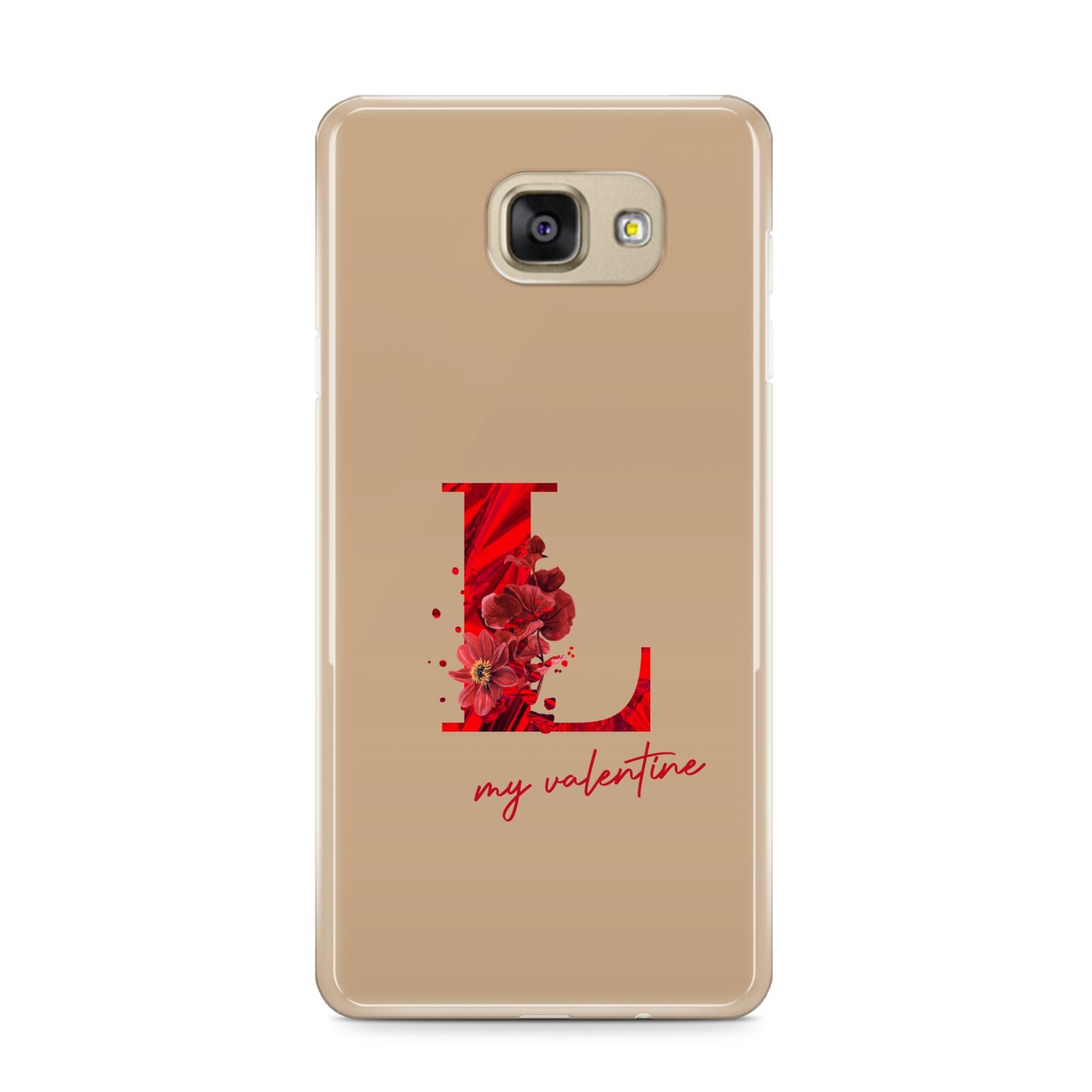 Valentine Monogram Samsung Galaxy A9 2016 Case on gold phone