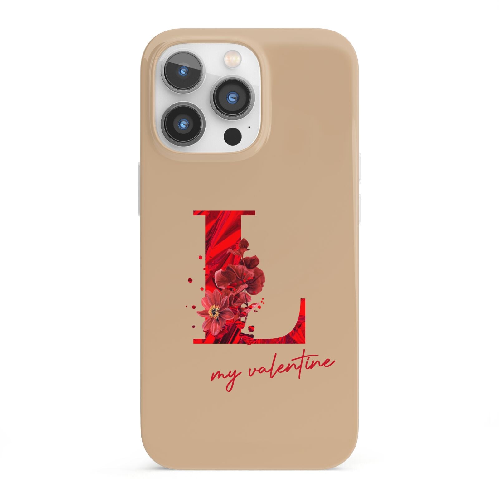 Valentine Monogram iPhone 13 Pro Full Wrap 3D Snap Case