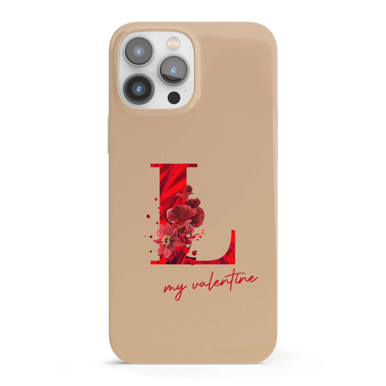 Valentine Monogram iPhone 13 Pro Max Full Wrap 3D Snap Case