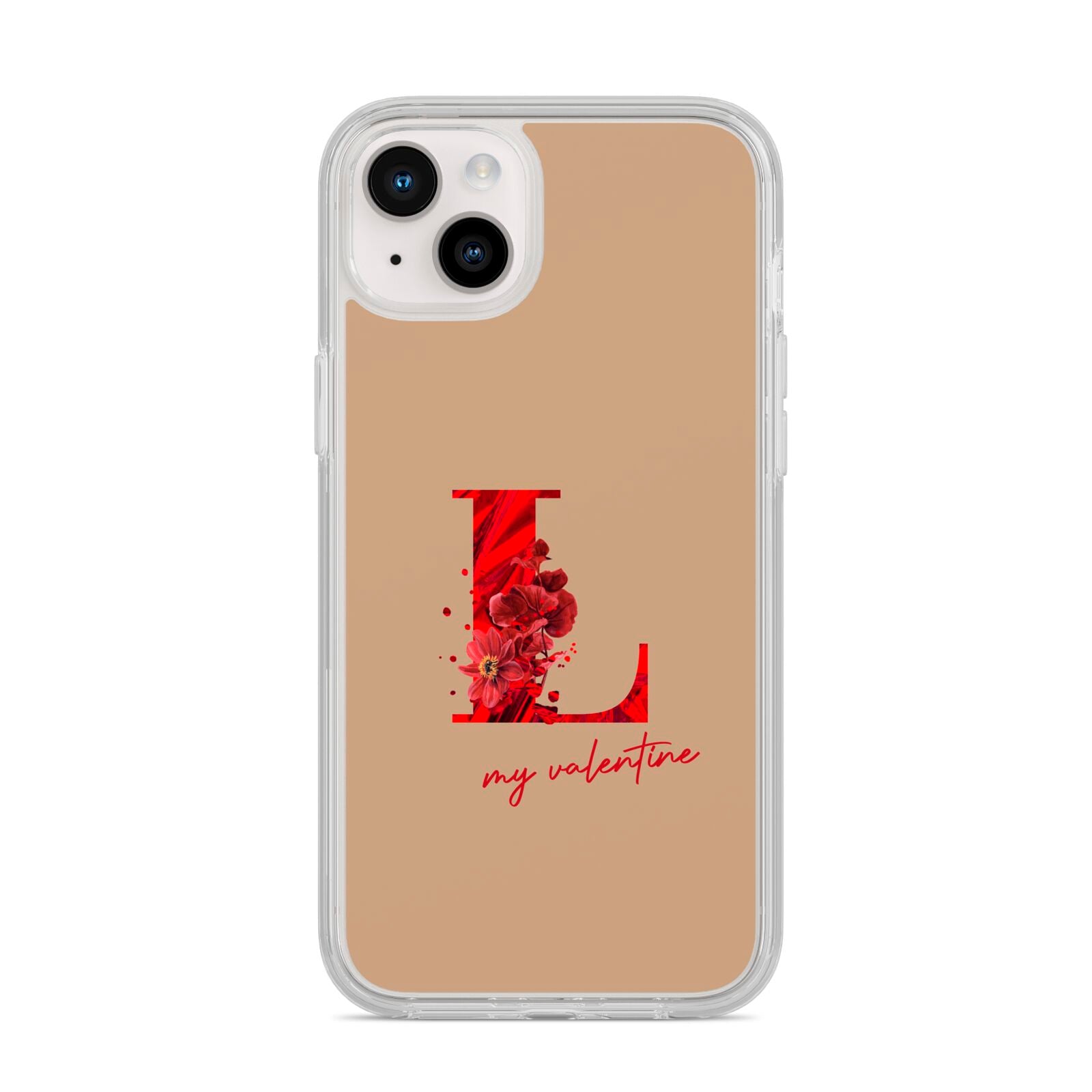 Valentine Monogram iPhone 14 Plus Clear Tough Case Starlight