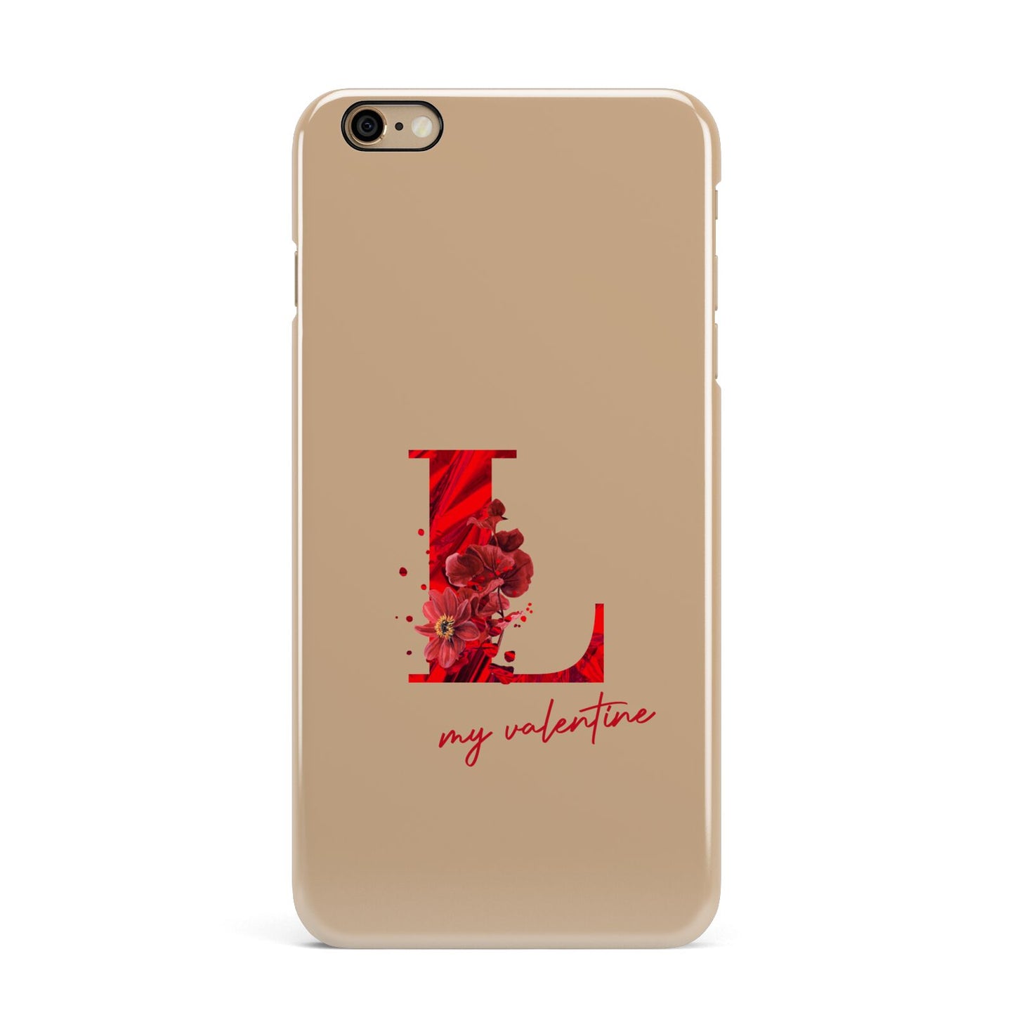 Valentine Monogram iPhone 6 Plus 3D Snap Case on Gold Phone