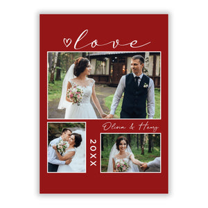 Valentine Wedding Photo Personalised Greetings Card