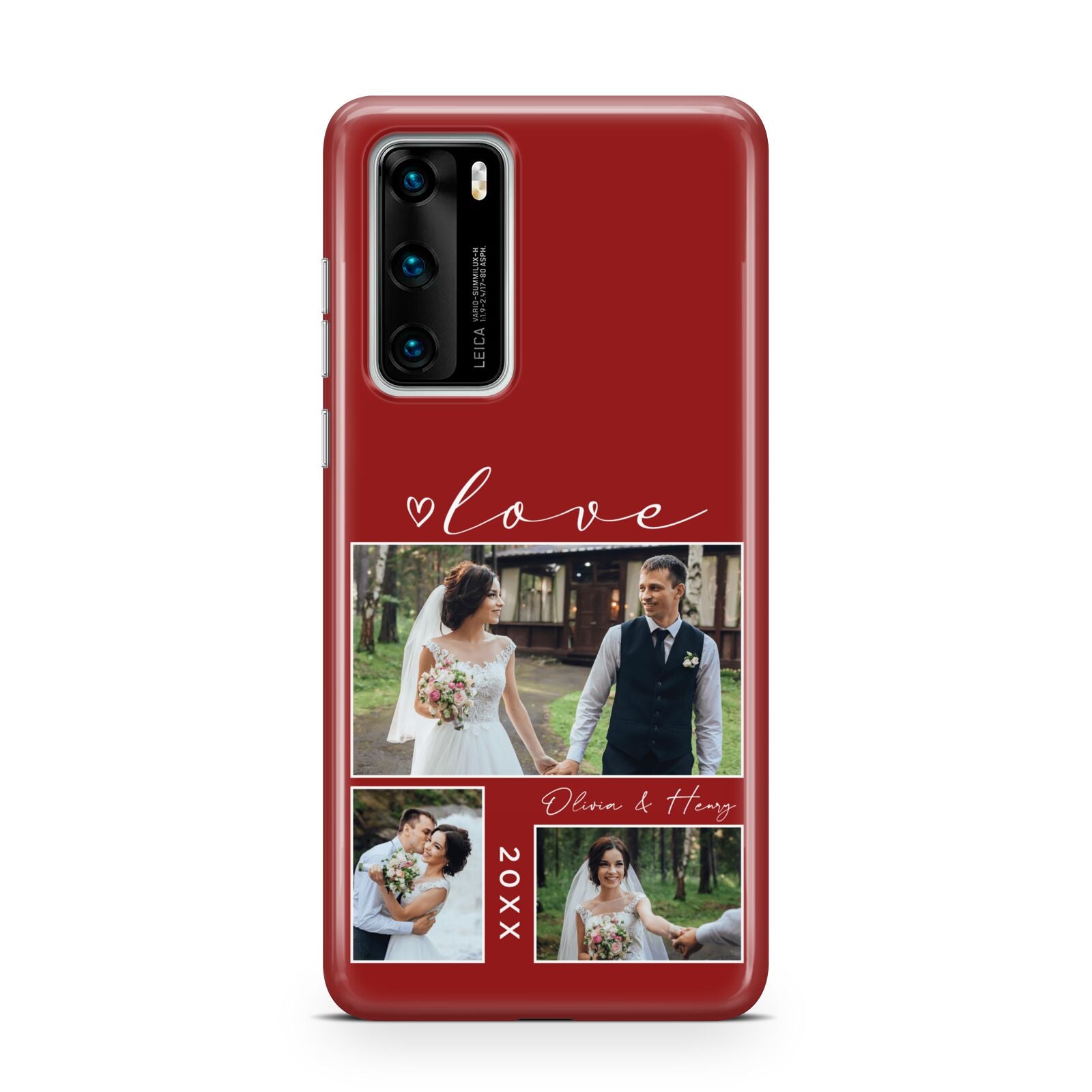 Valentine Wedding Photo Personalised Huawei P40 Phone Case