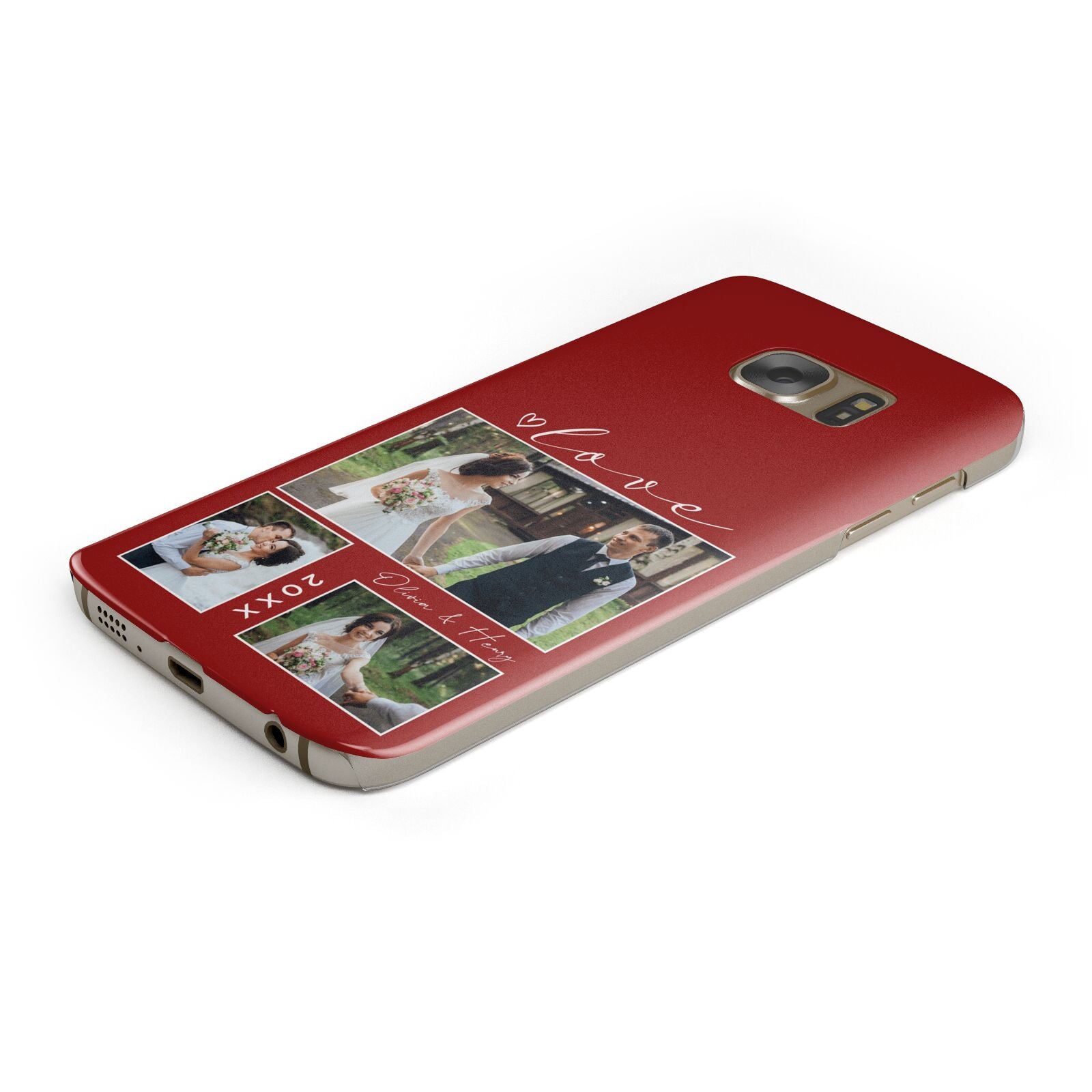 Valentine Wedding Photo Personalised Protective Samsung Galaxy Case Angled Image