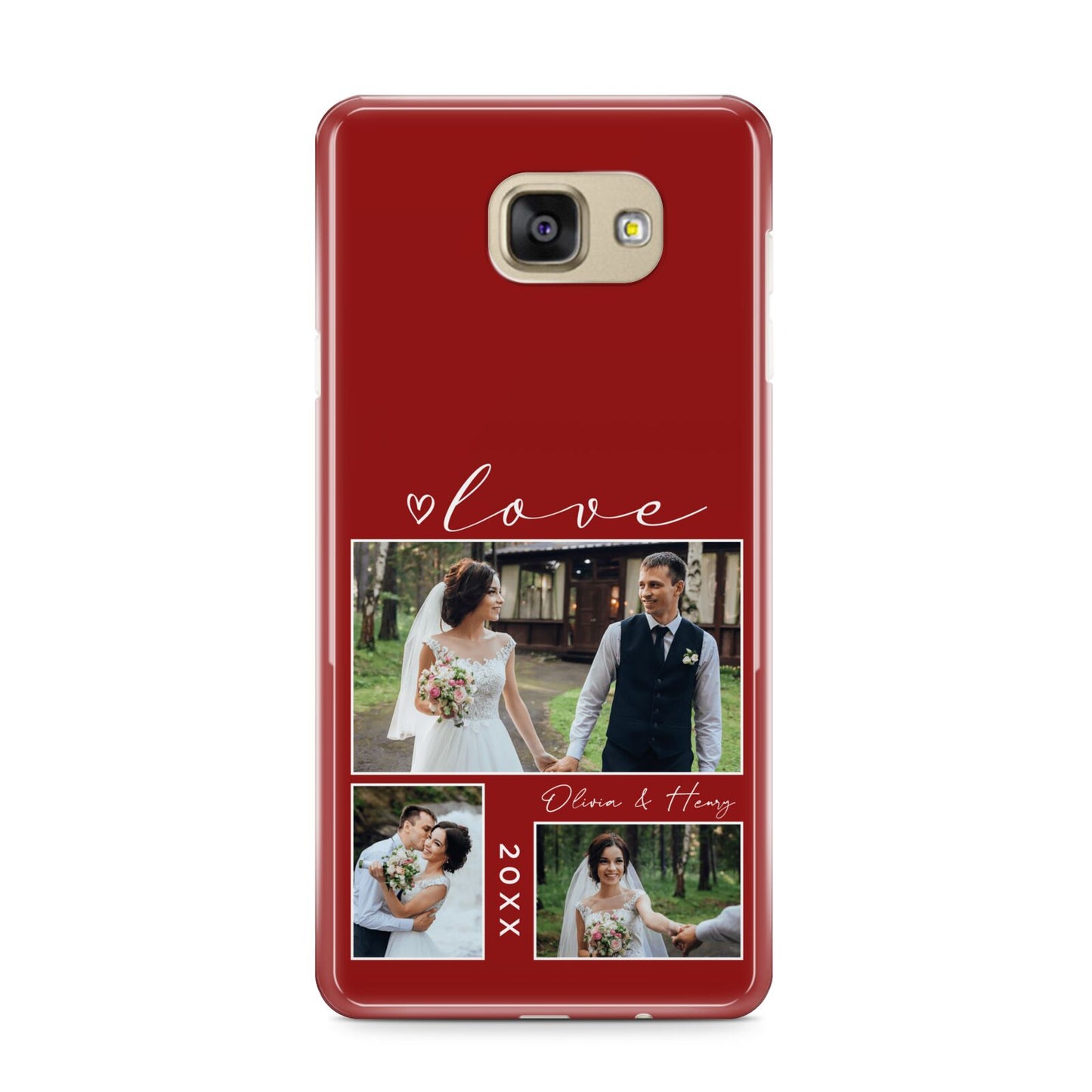 Valentine Wedding Photo Personalised Samsung Galaxy A9 2016 Case on gold phone