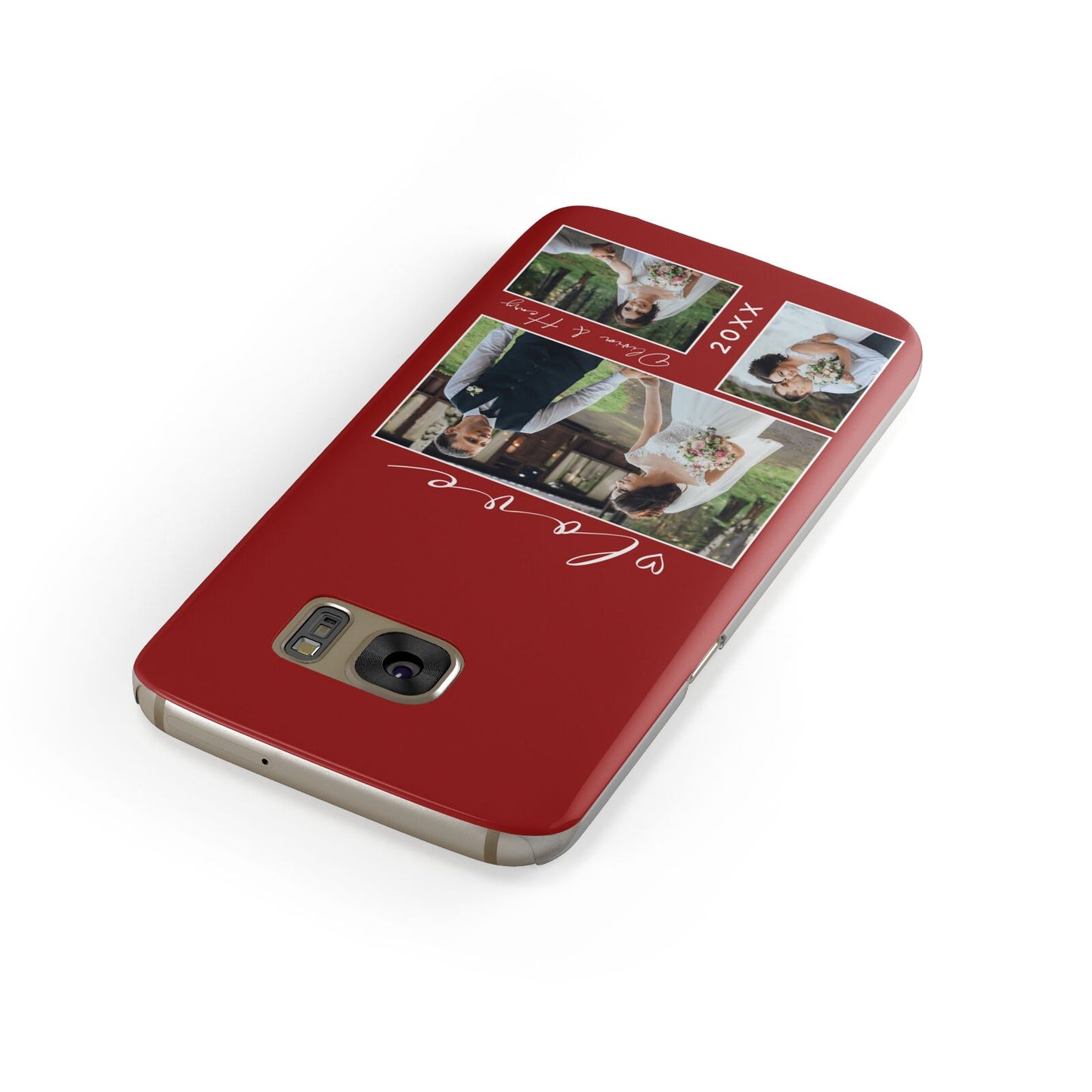 Valentine Wedding Photo Personalised Samsung Galaxy Case Front Close Up