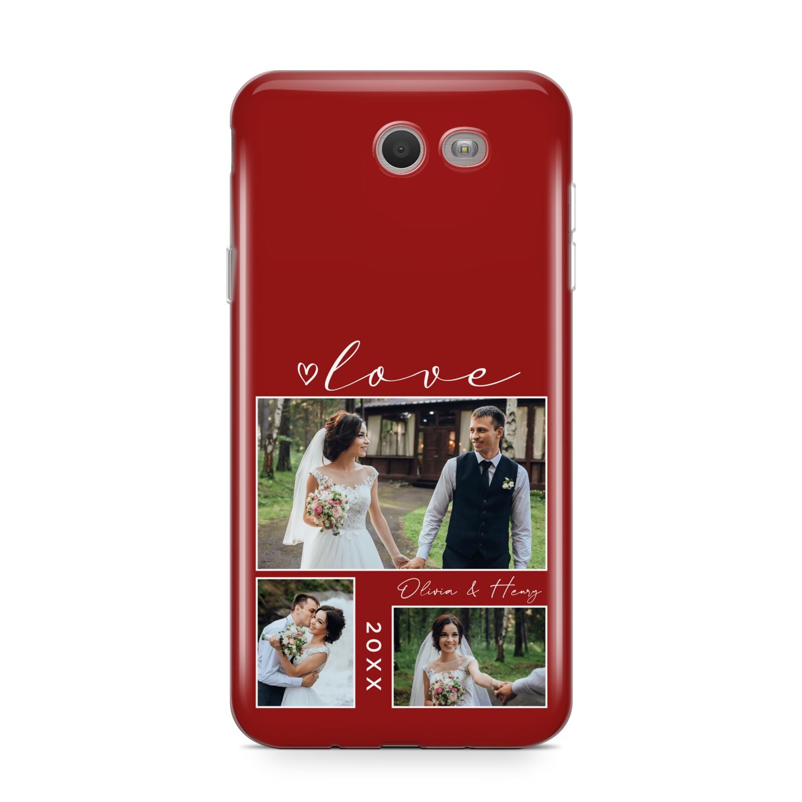 Valentine Wedding Photo Personalised Samsung Galaxy J7 2017 Case