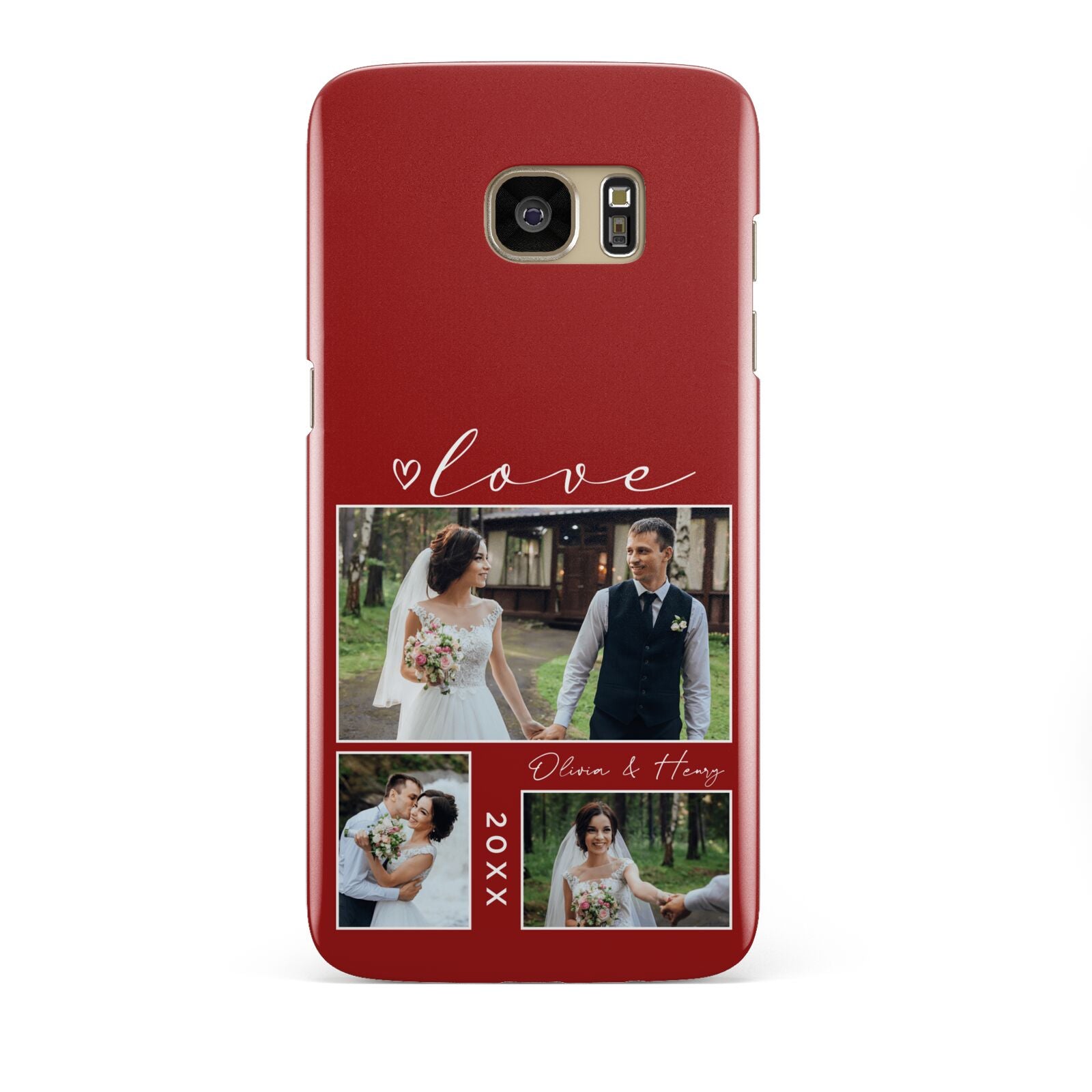 Valentine Wedding Photo Personalised Samsung Galaxy S7 Edge Case