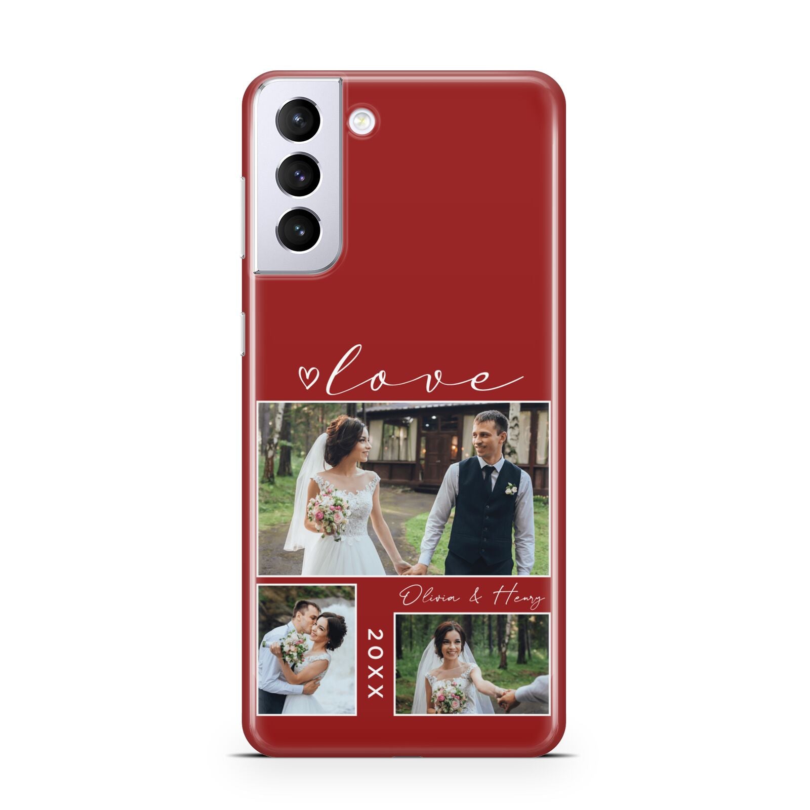 Valentine Wedding Photo Personalised Samsung S21 Plus Case