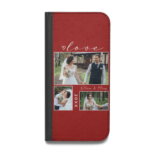 Valentine Wedding Photo Personalised Vegan Leather Flip Samsung Case