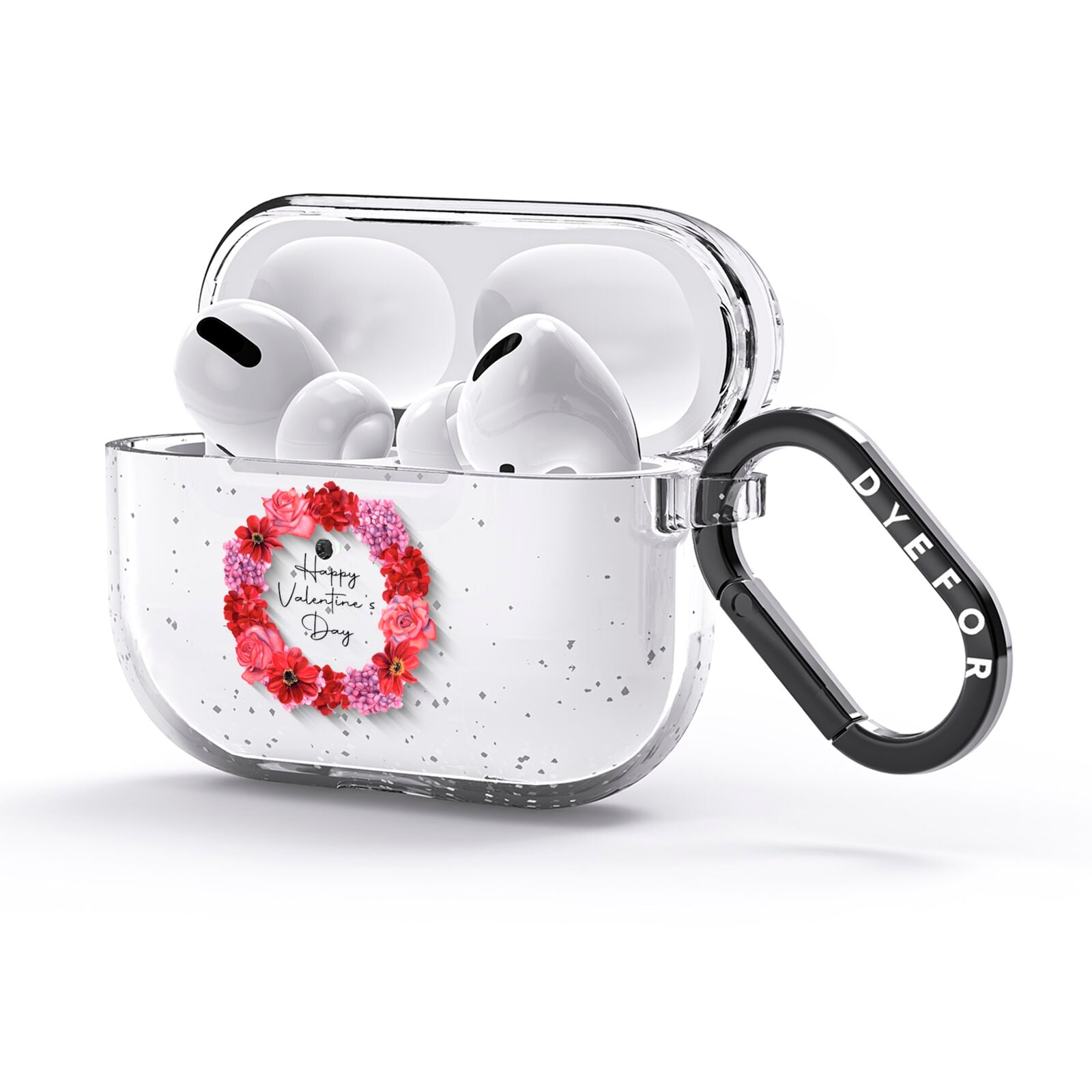 Valentine Wreath AirPods Glitter Case 3rd Gen Side Image