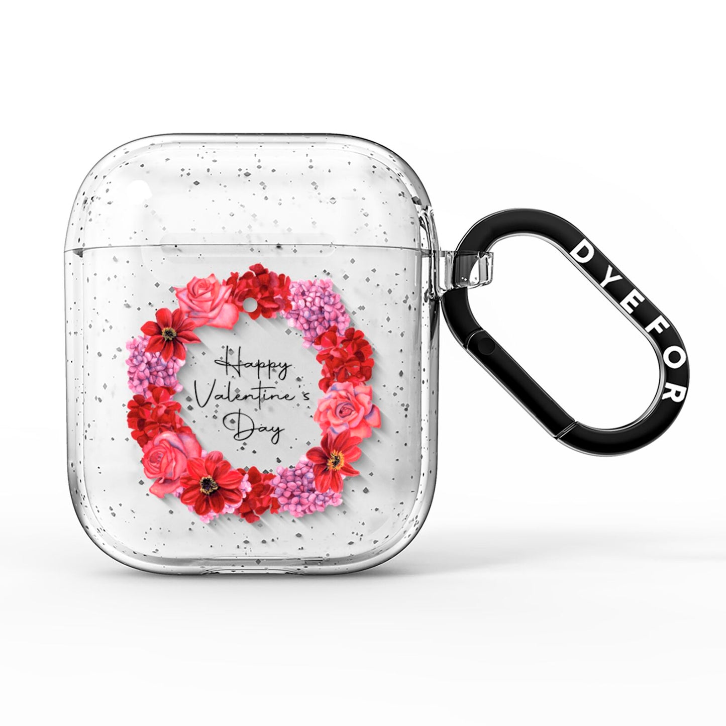 Valentine Wreath AirPods Glitter Case