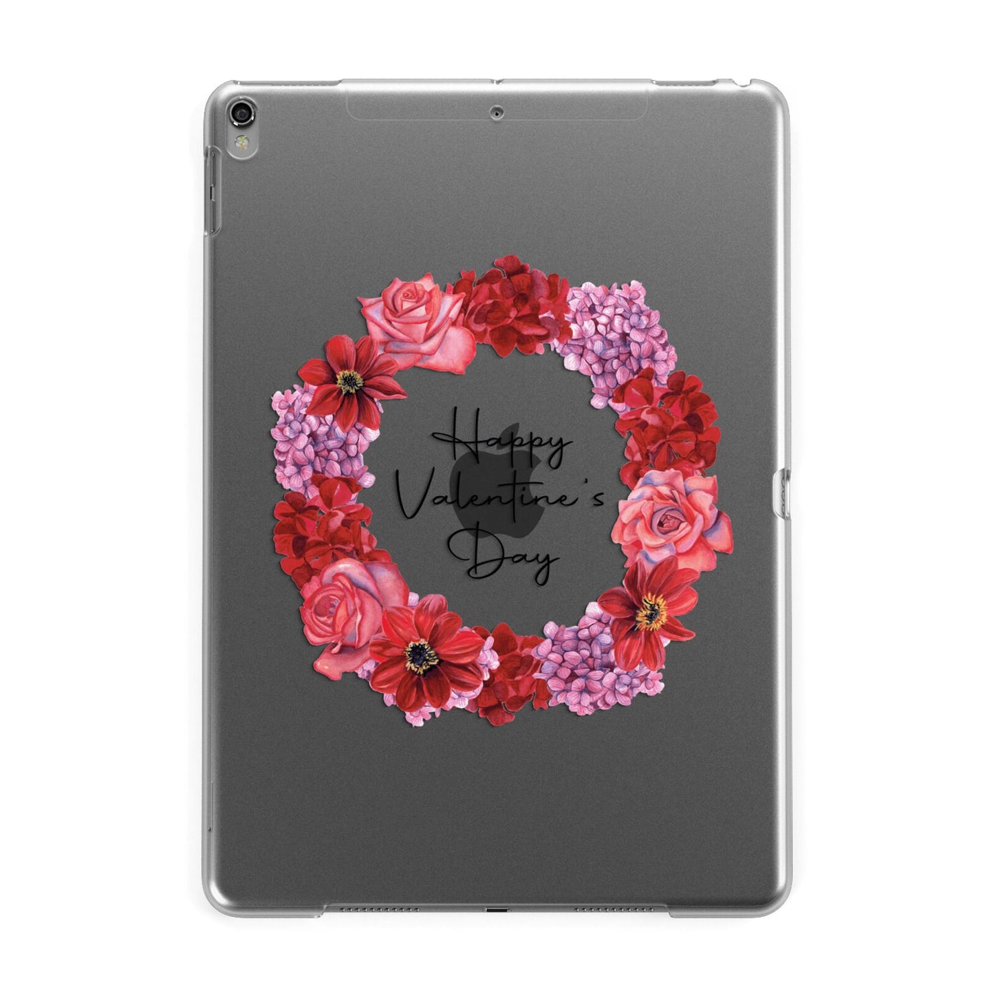 Valentine Wreath Apple iPad Grey Case