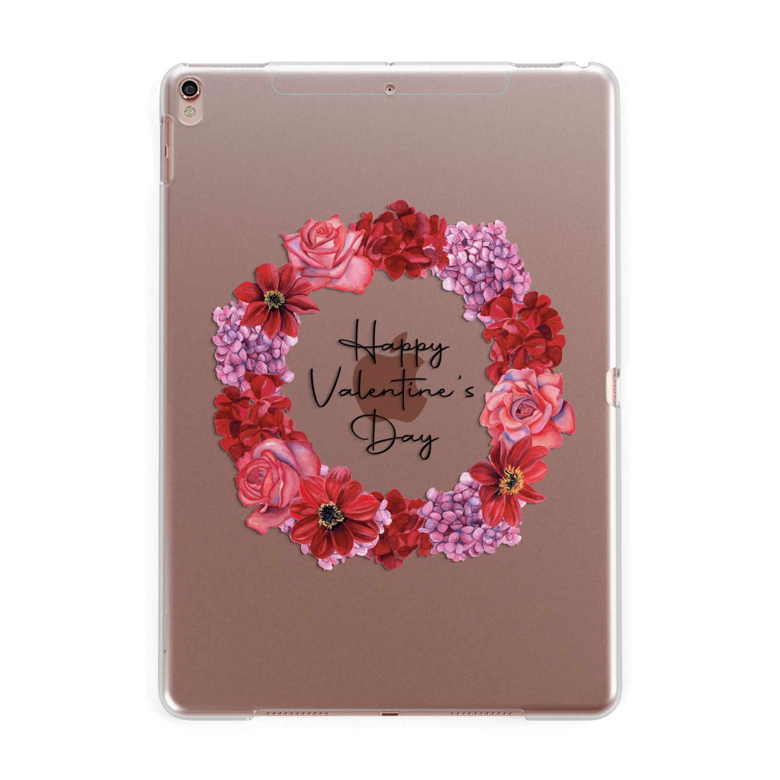 Valentine Wreath Apple iPad Rose Gold Case