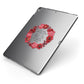 Valentine Wreath Quote Apple iPad Case on Grey iPad Side View