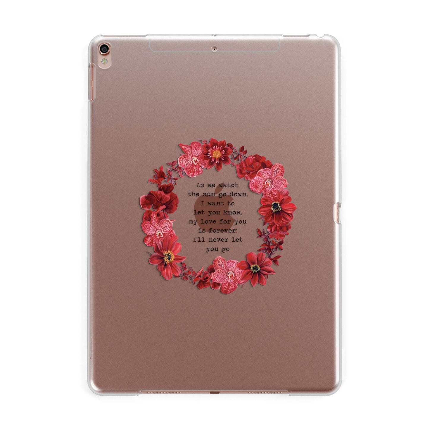 Valentine Wreath Quote Apple iPad Rose Gold Case
