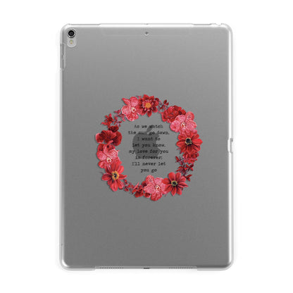 Valentine Wreath Quote Apple iPad Silver Case
