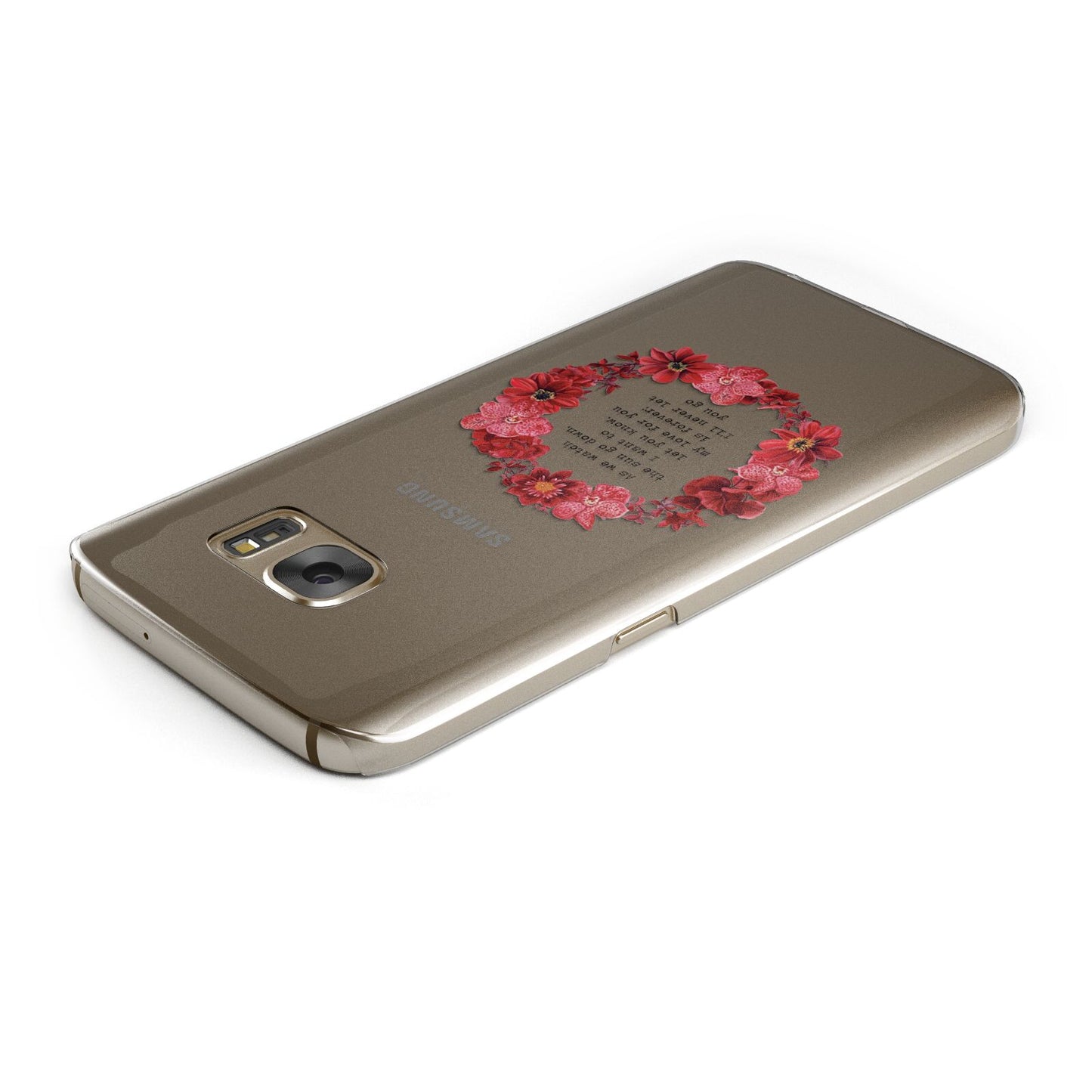 Valentine Wreath Quote Samsung Galaxy Case Top Cutout