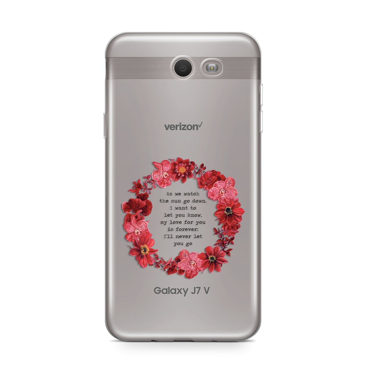 Valentine Wreath Quote Samsung Galaxy J7 2017 Case