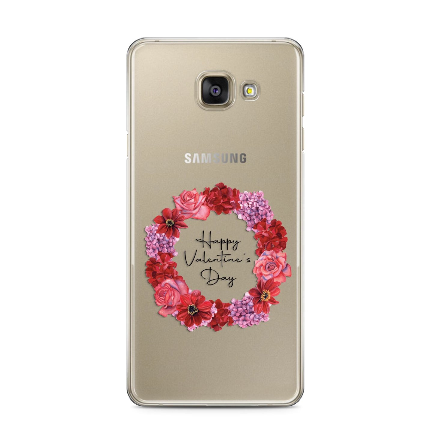 Valentine Wreath Samsung Galaxy A3 2016 Case on gold phone