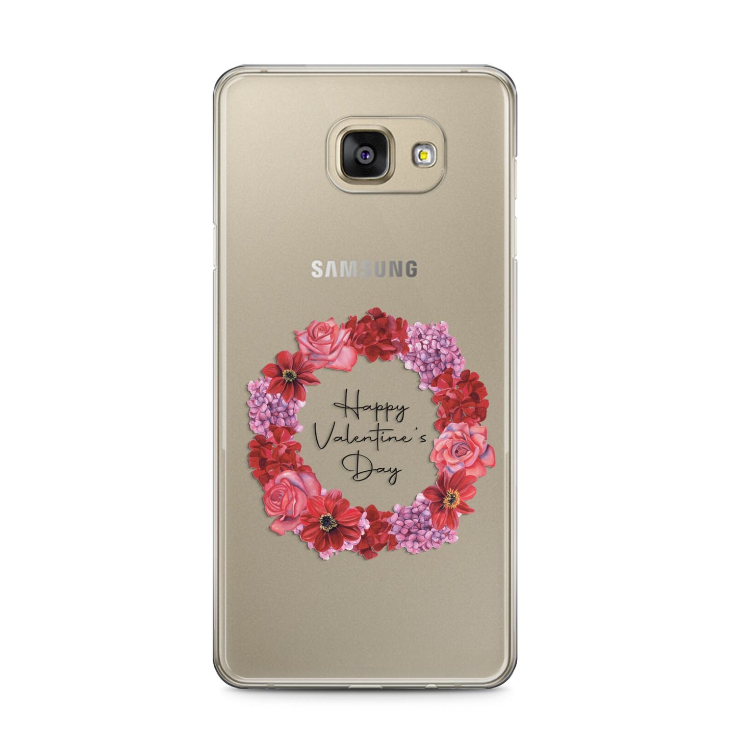 Valentine Wreath Samsung Galaxy A5 2016 Case on gold phone