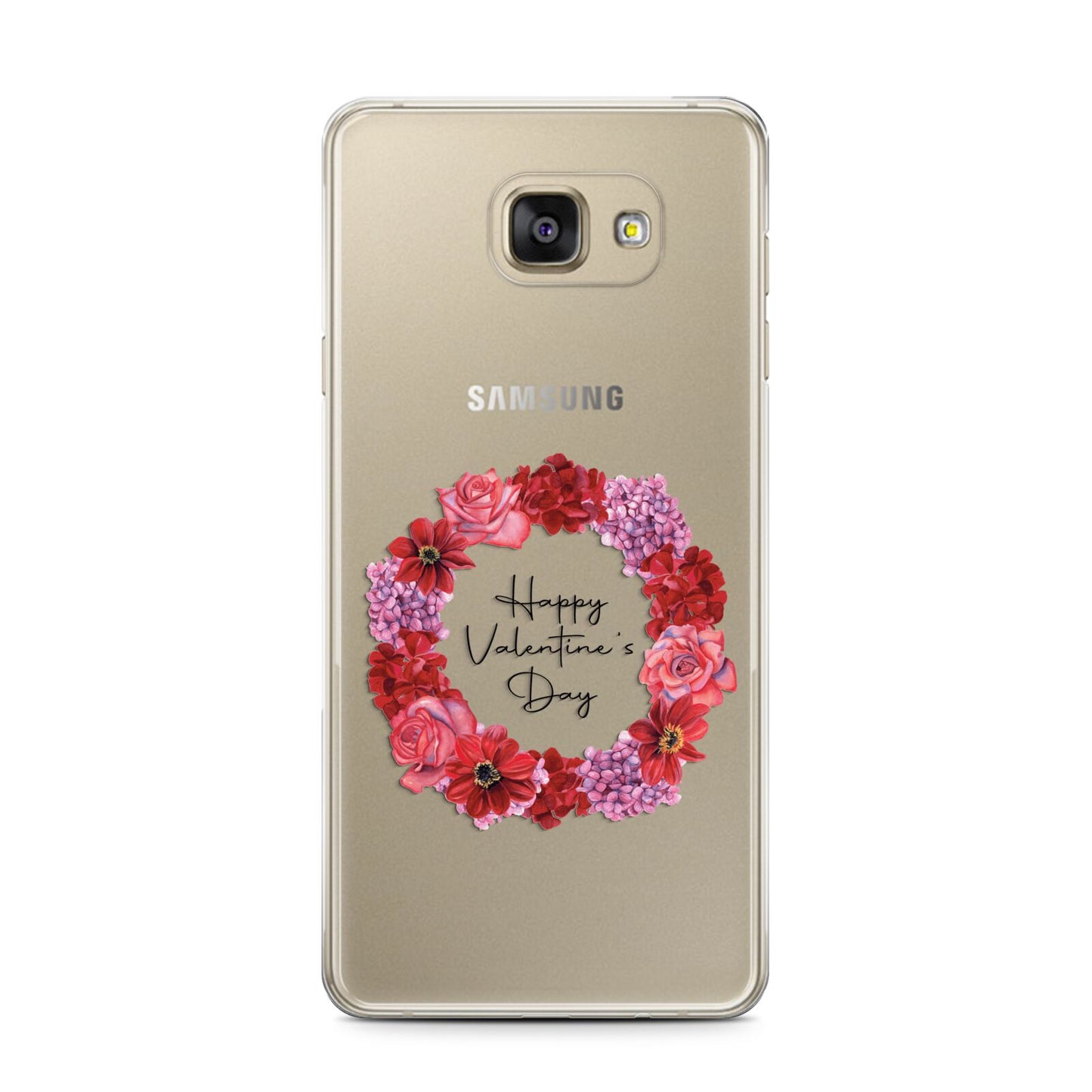 Valentine Wreath Samsung Galaxy A7 2016 Case on gold phone