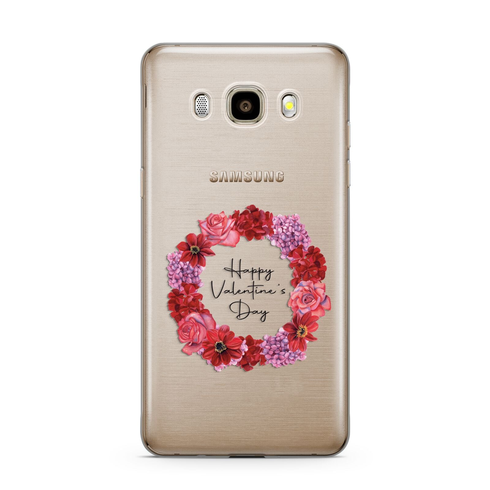 Valentine Wreath Samsung Galaxy J7 2016 Case on gold phone