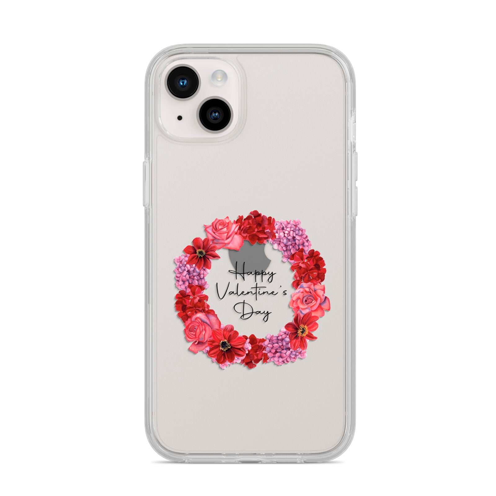 Valentine Wreath iPhone 14 Plus Clear Tough Case Starlight