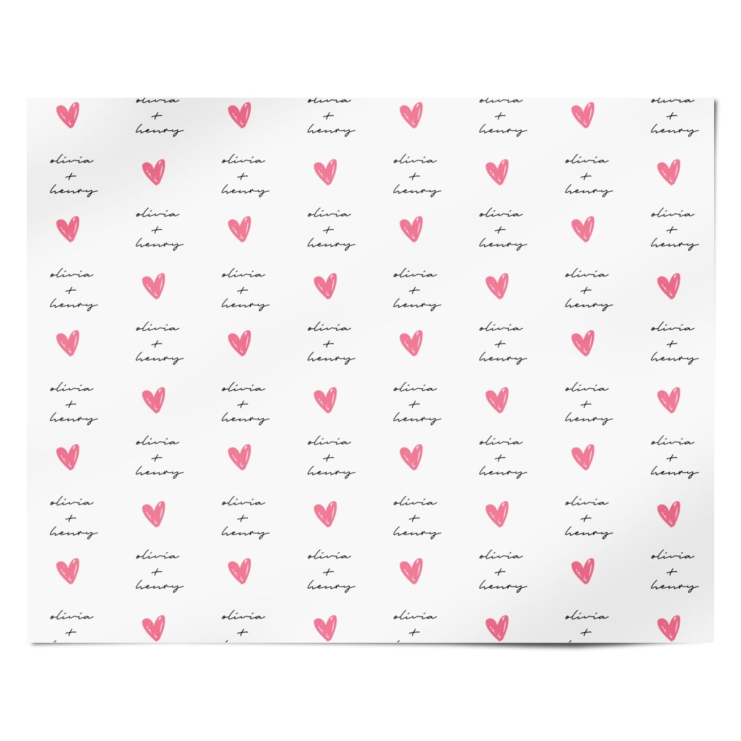 Valentine s Heart Personalised Wrapping Paper Alternative