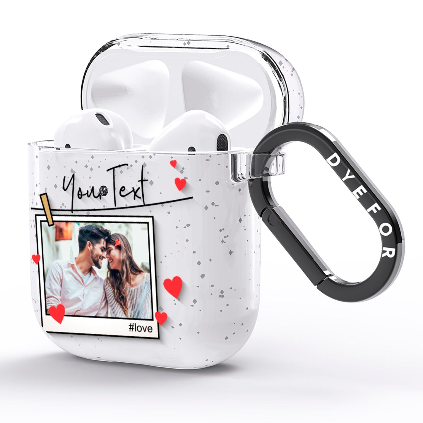 Valentine s Photo AirPods Glitter Case Side Image