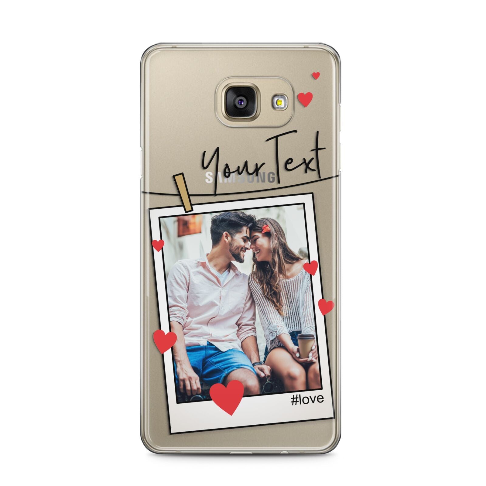 Valentine s Photo Samsung Galaxy A5 2016 Case on gold phone